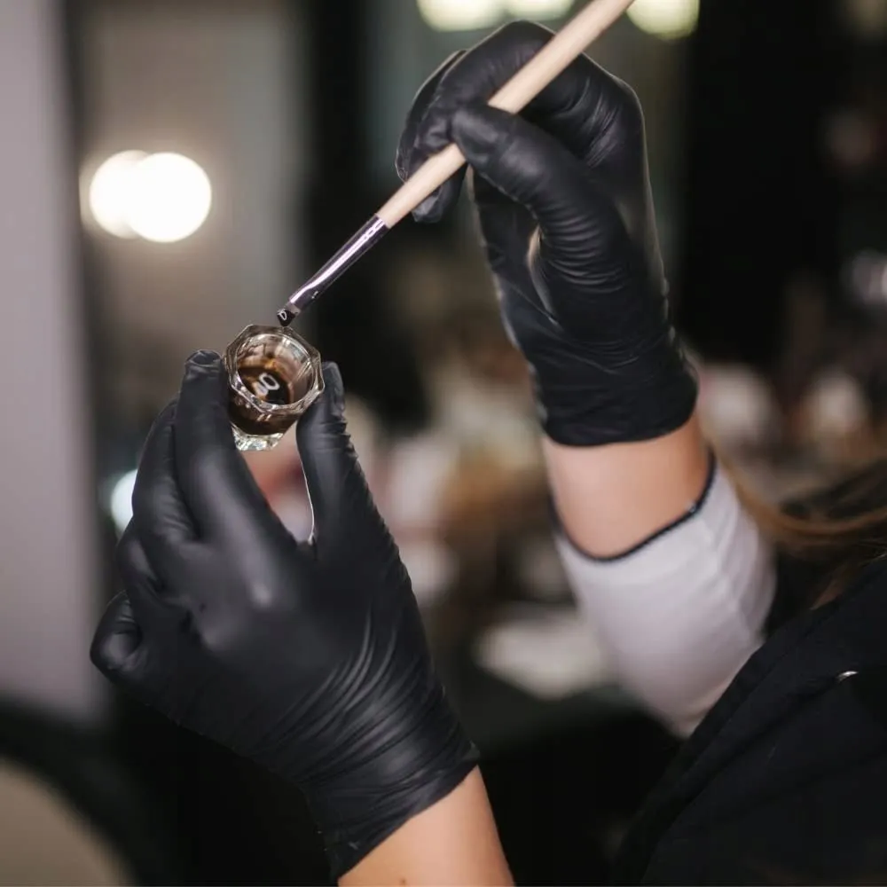 czarne rękawiczki nitrylowe rozmiar s