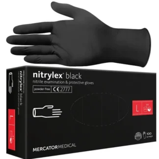 rękawiczki nitrylowe czarne L 100 sztuk — zdjęcie produktu